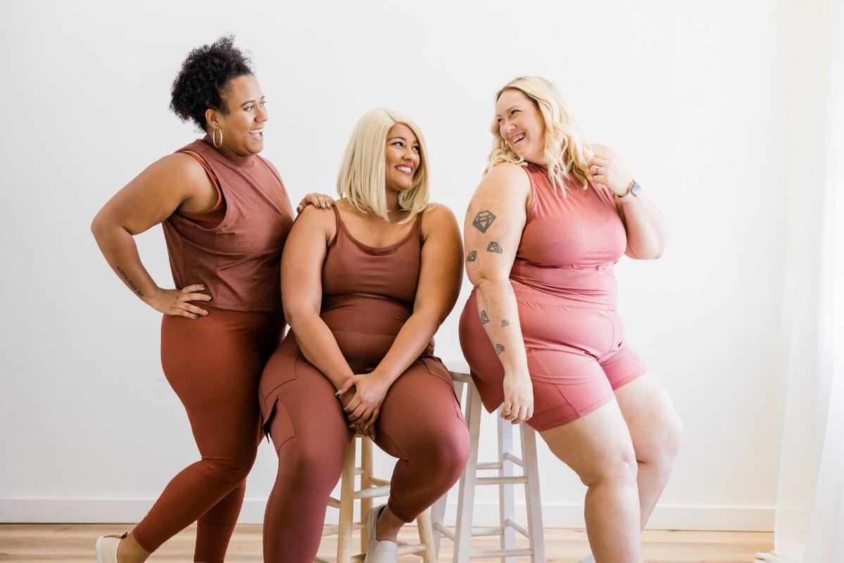 Plus Sized Women in Activewear Set.
