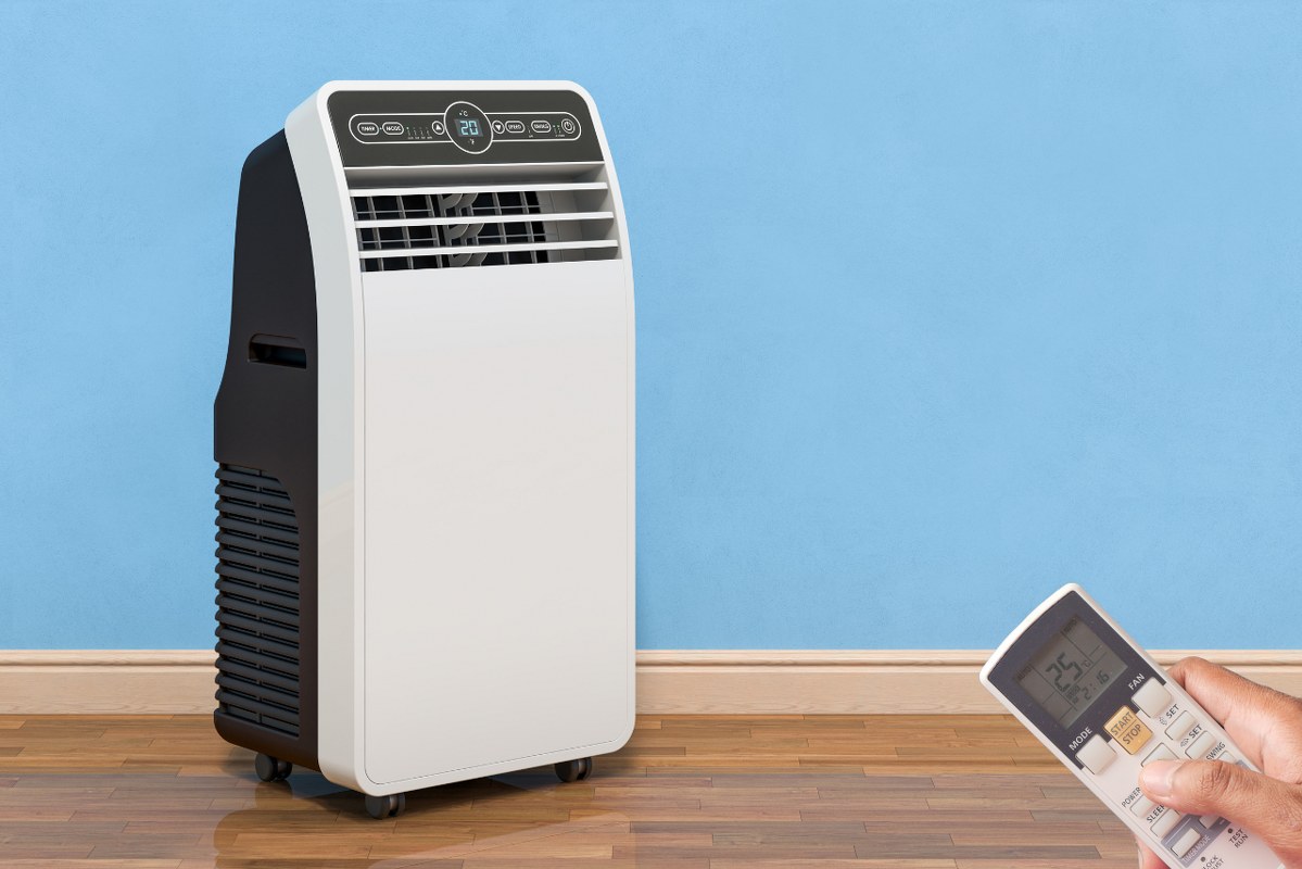 Portable Air Conditioner 3D Render.