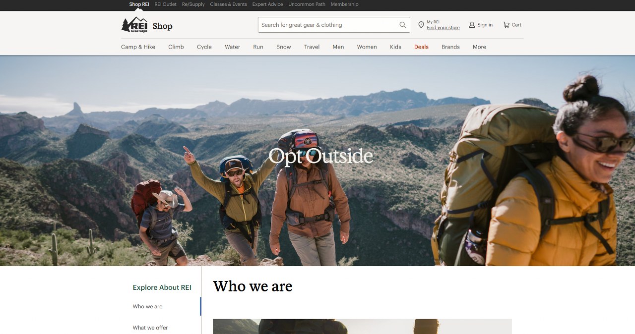 REI website.