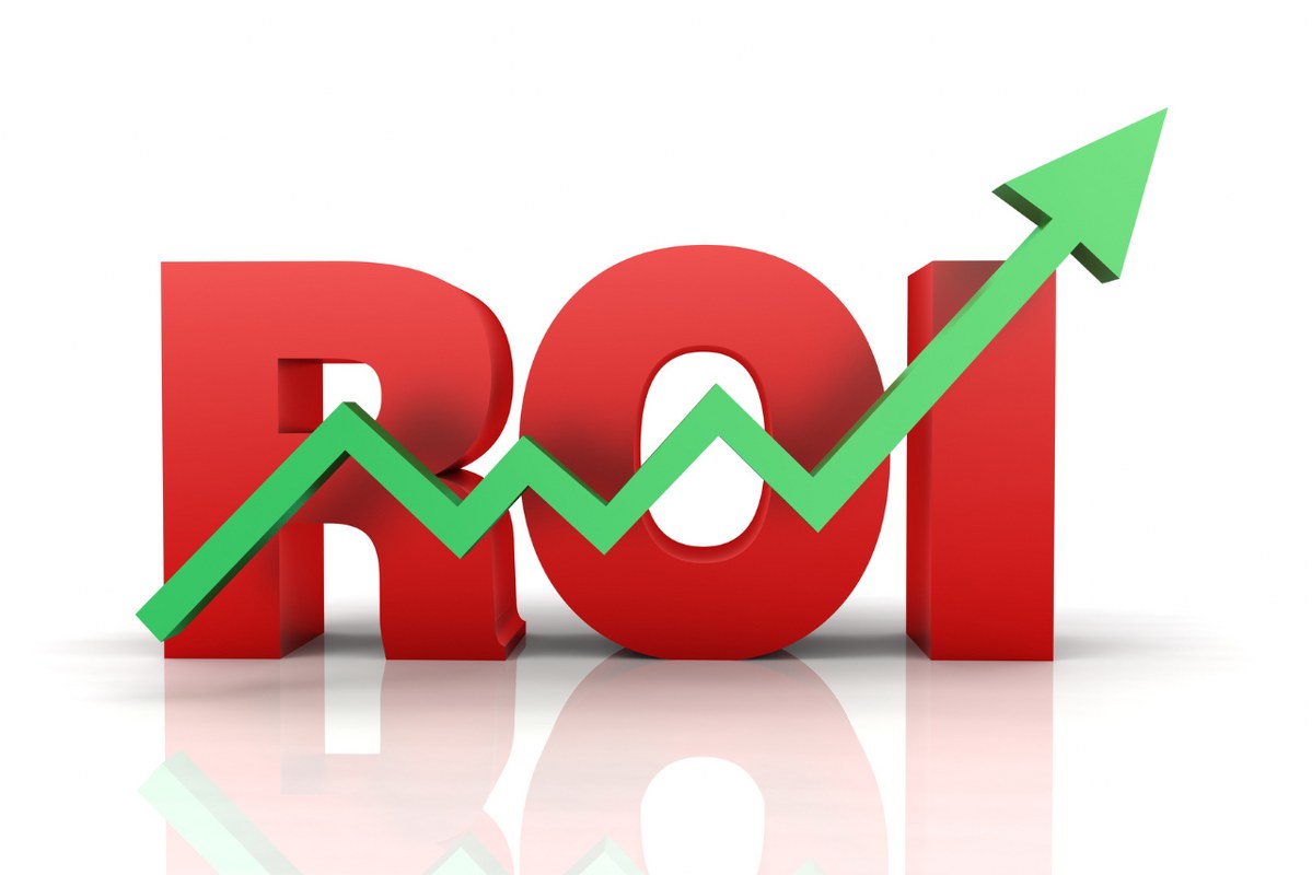 Return on investment roi concept illustration.