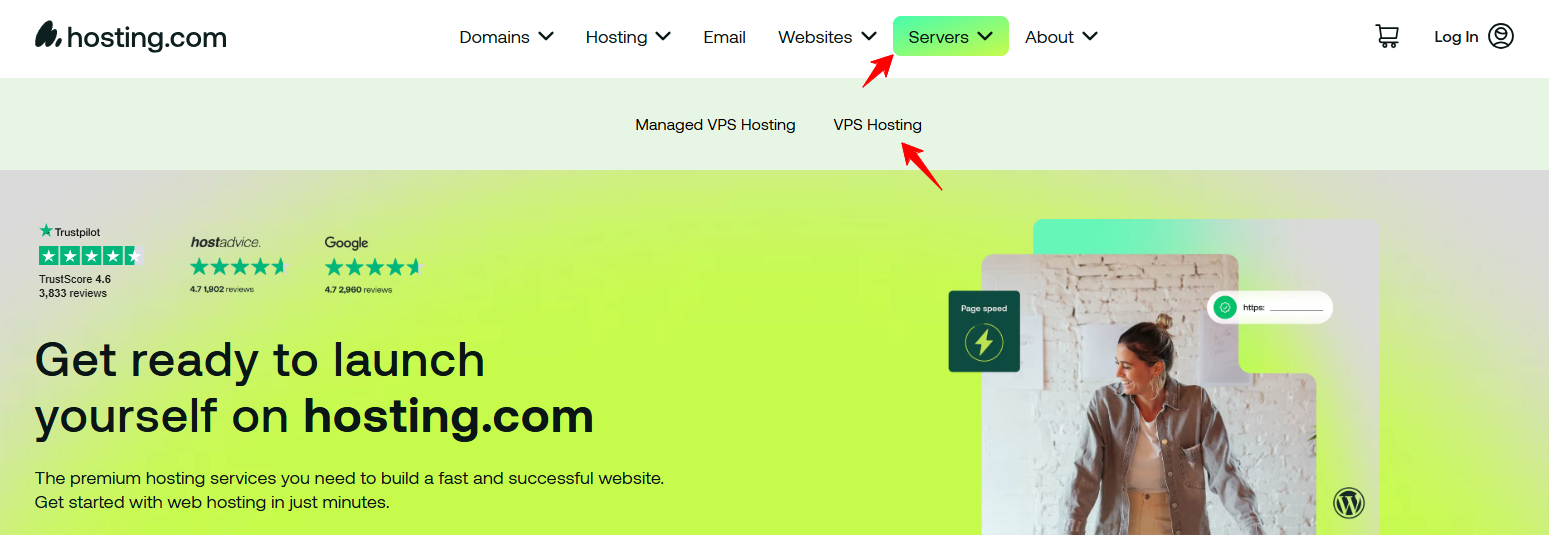 VPS Hosting button