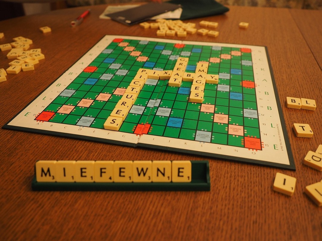 Scrabble word play.