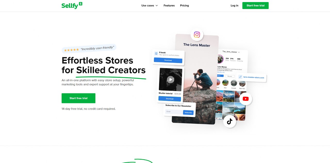 Sellfy's website.