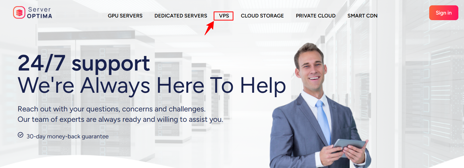VPS button