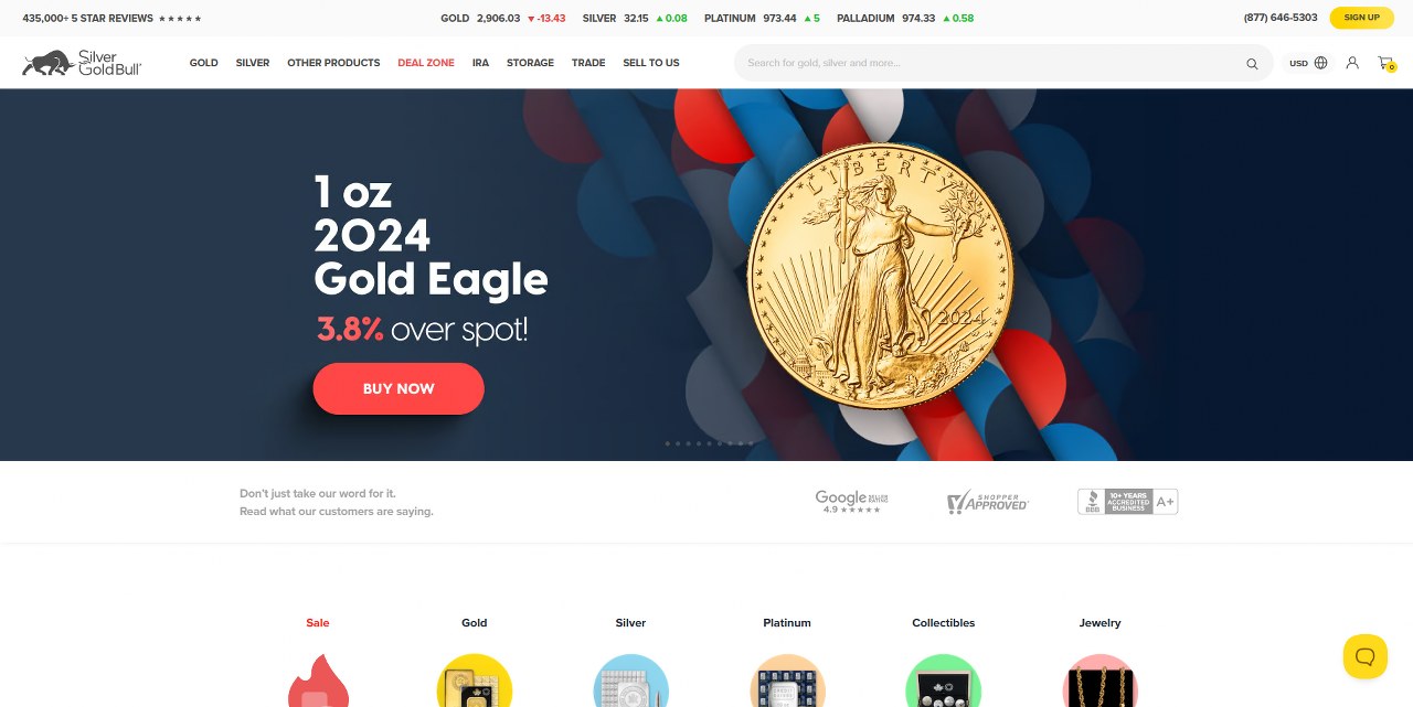 Silver Gold Bull's website.