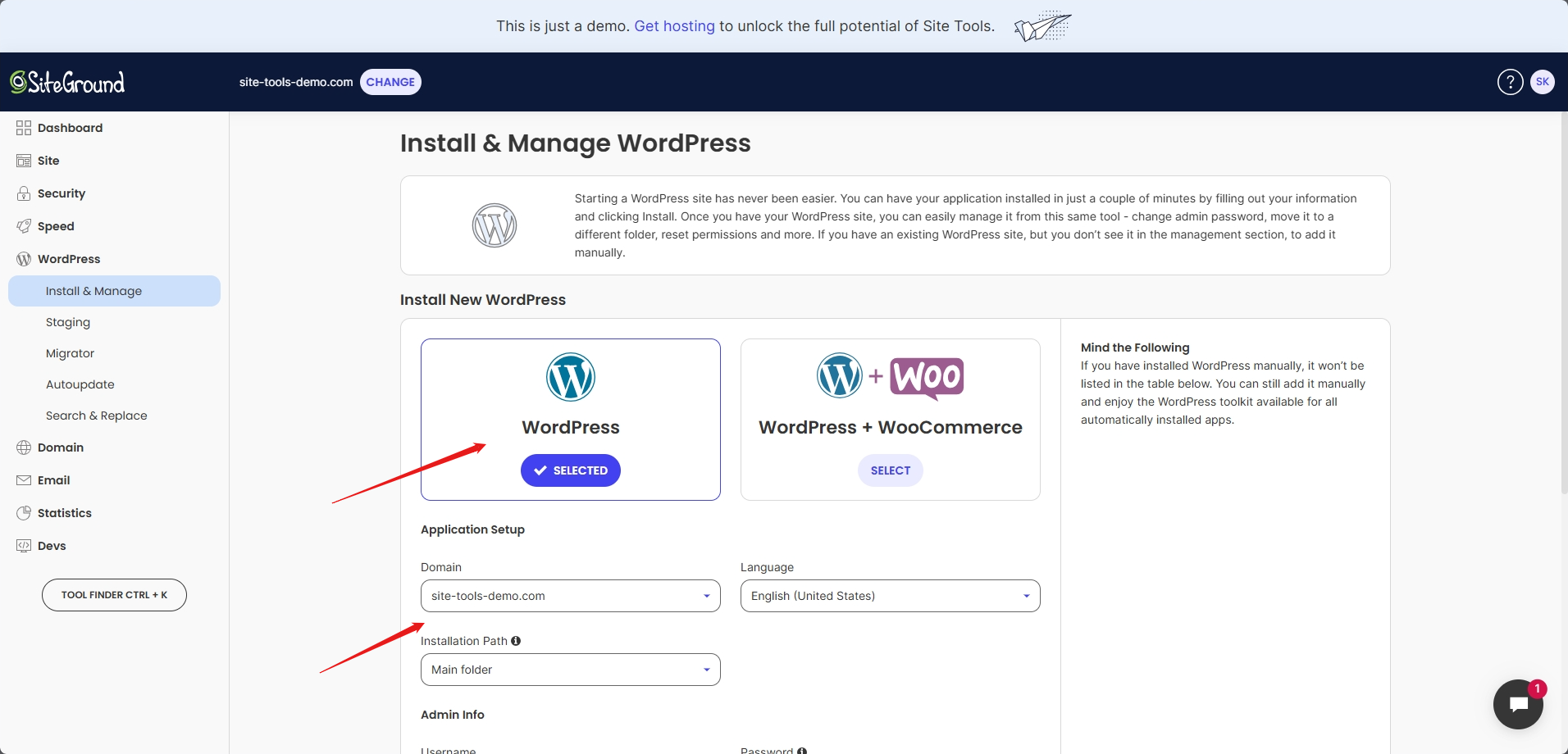 Installing wordpress