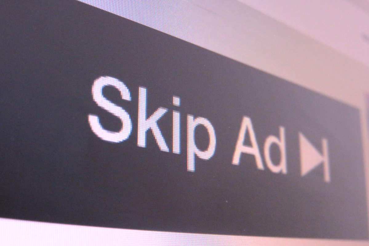 Skip Ad button closeup.
