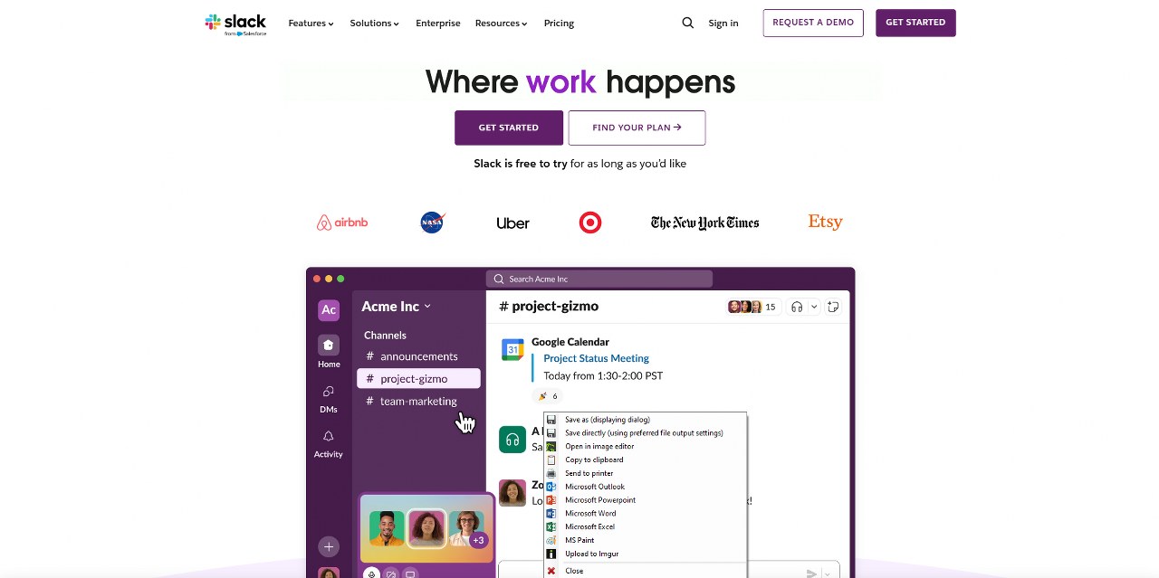 Slack's website.