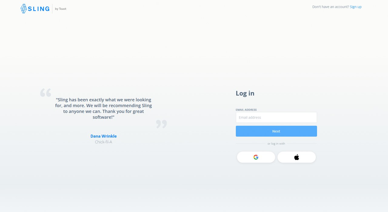 Sling homepage.
