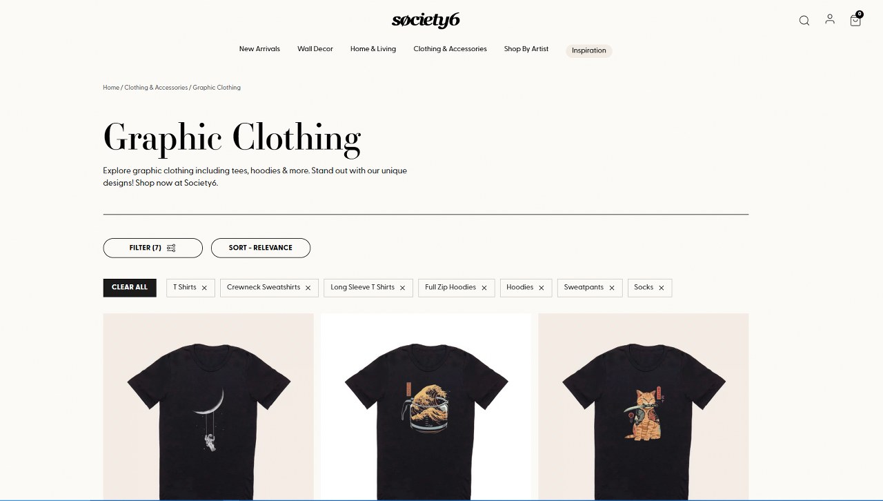 Society6 website.