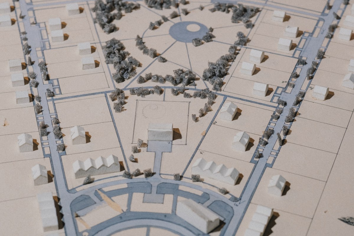 Spatial urban planning architectural model.