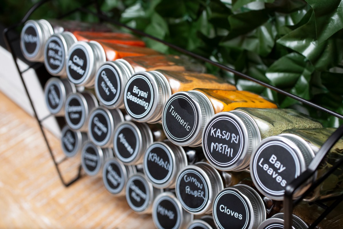 Spice rack.
