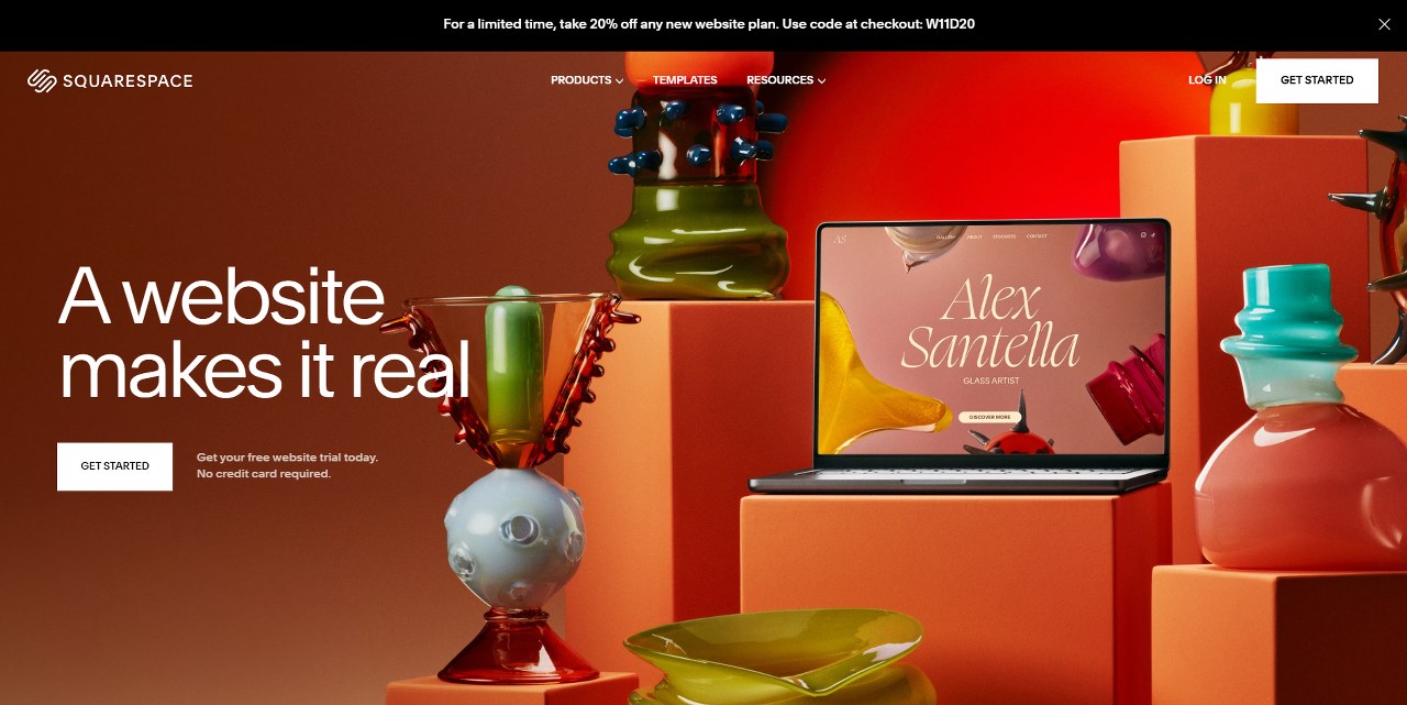 Squarespace's website.