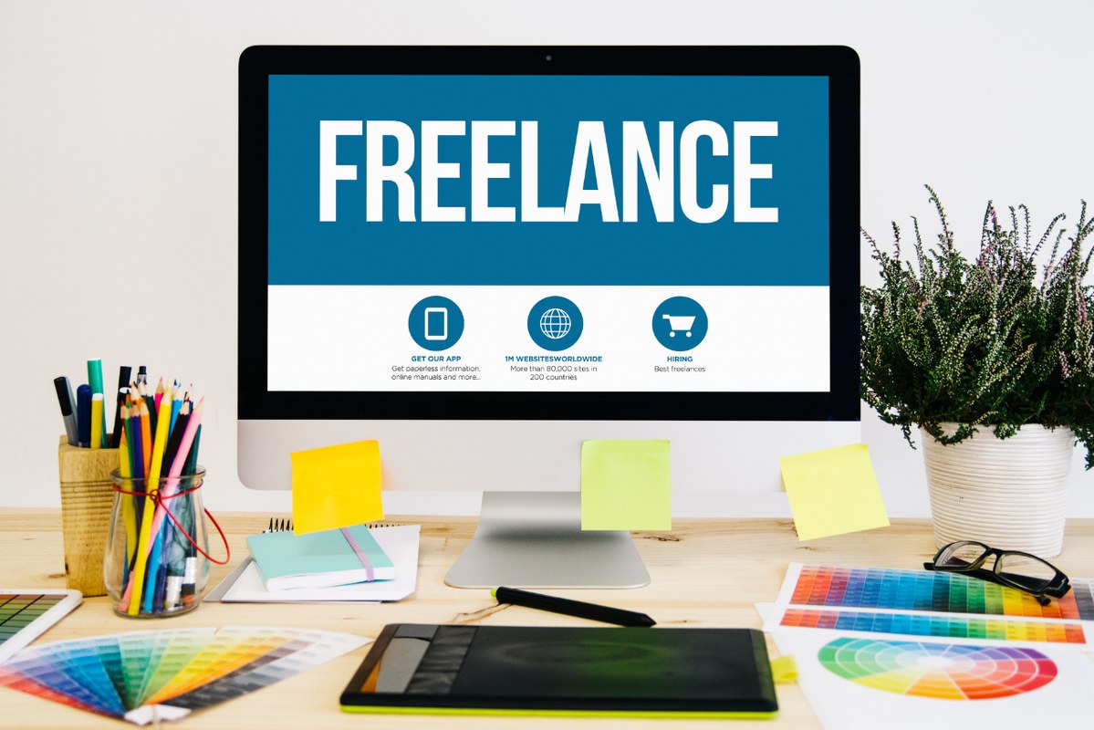 Stationery desktop freelance.
