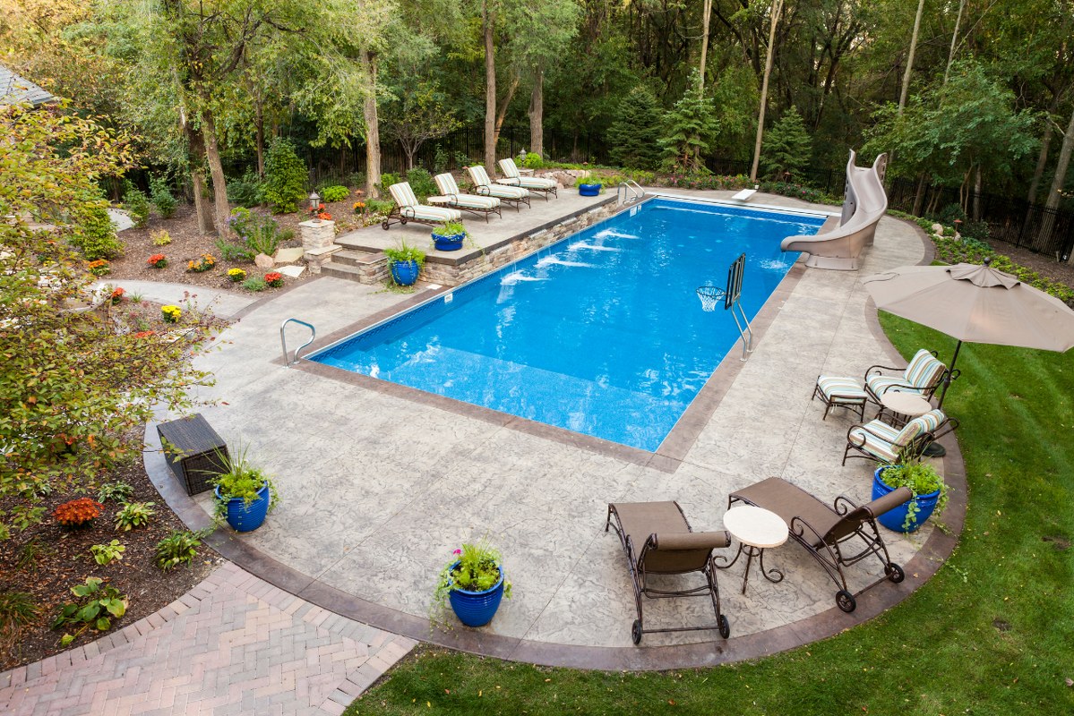 Swimming pool as amenity in camp ground.