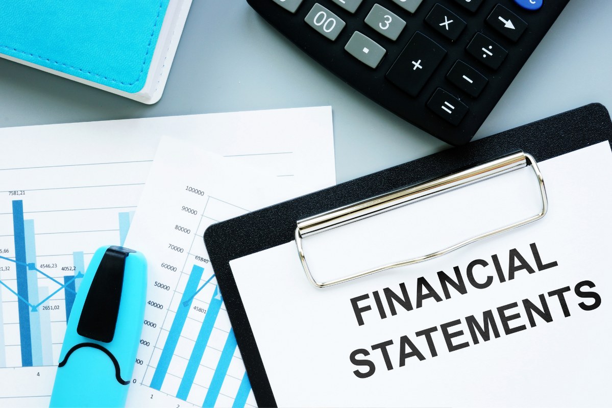 Text sign showing hand written words Financial Statements.