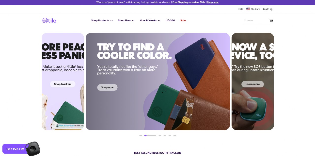 Tile's website.