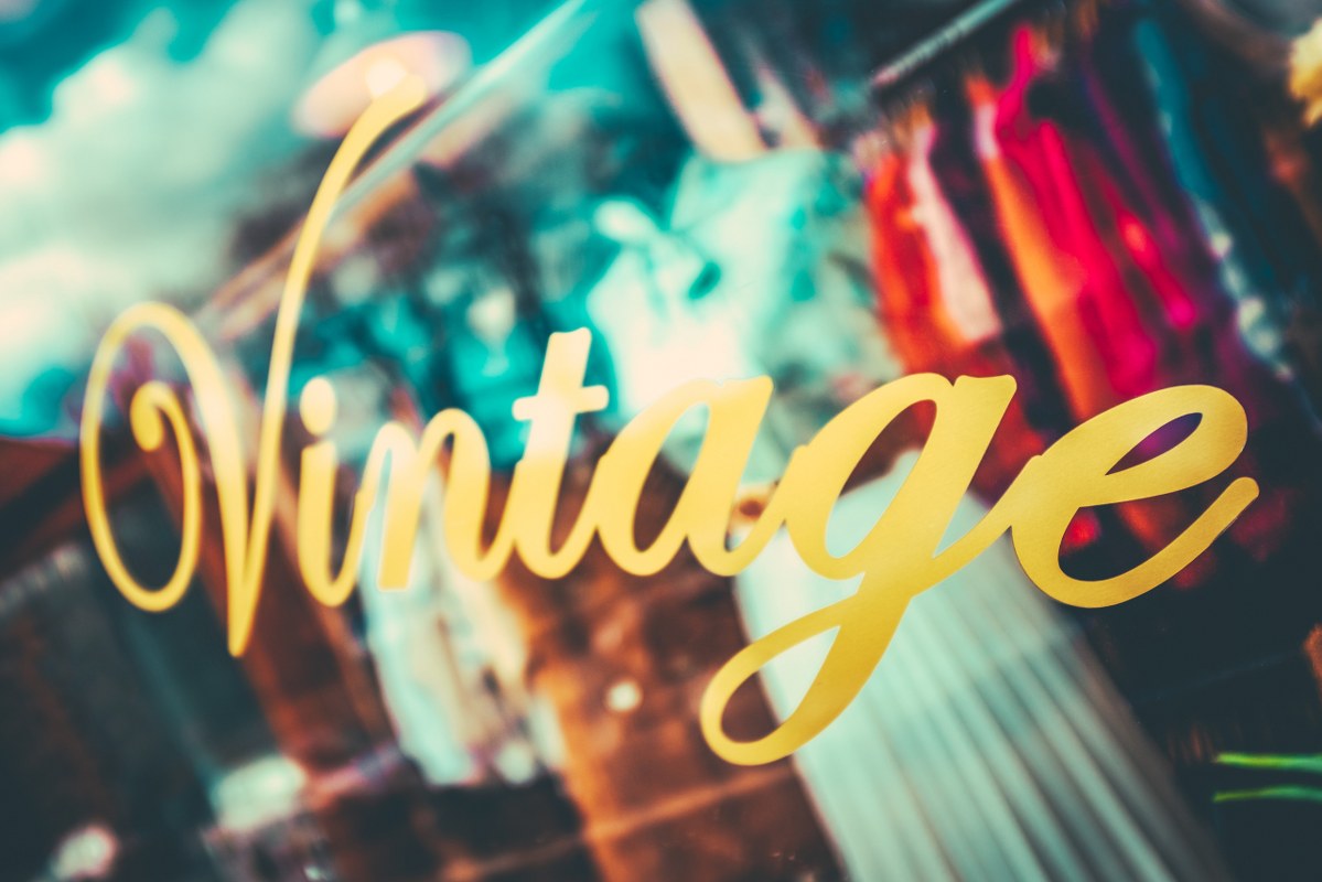 Vintage Clothing Store window.
