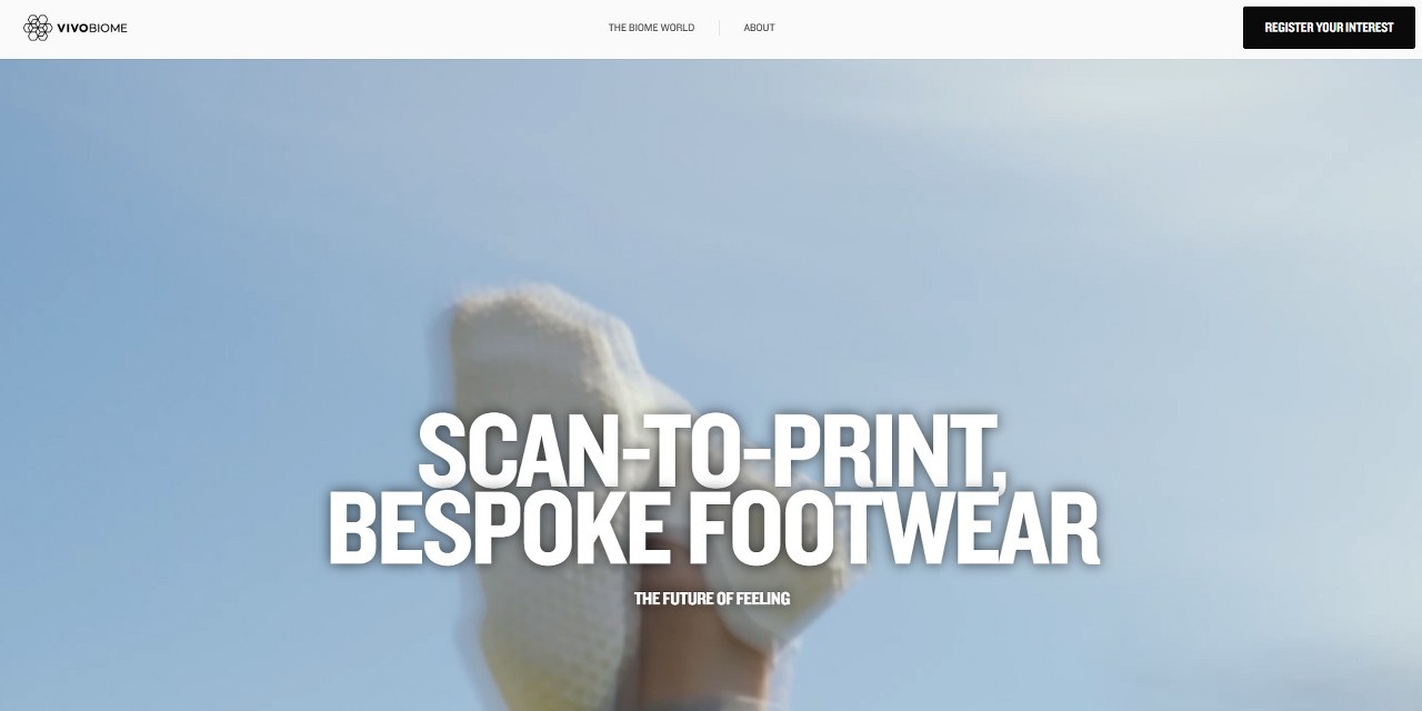 Vivobiome website homepage.