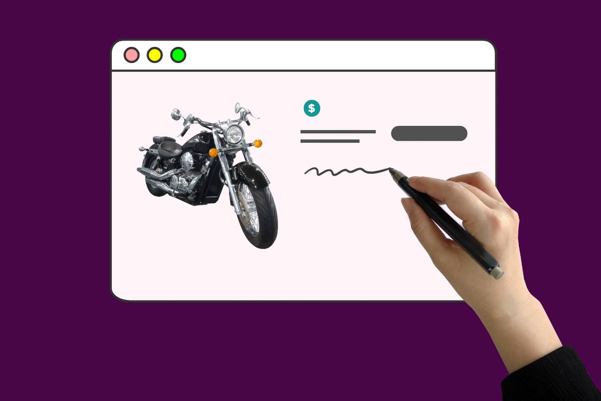 Website detailed description of bike with hand writing.