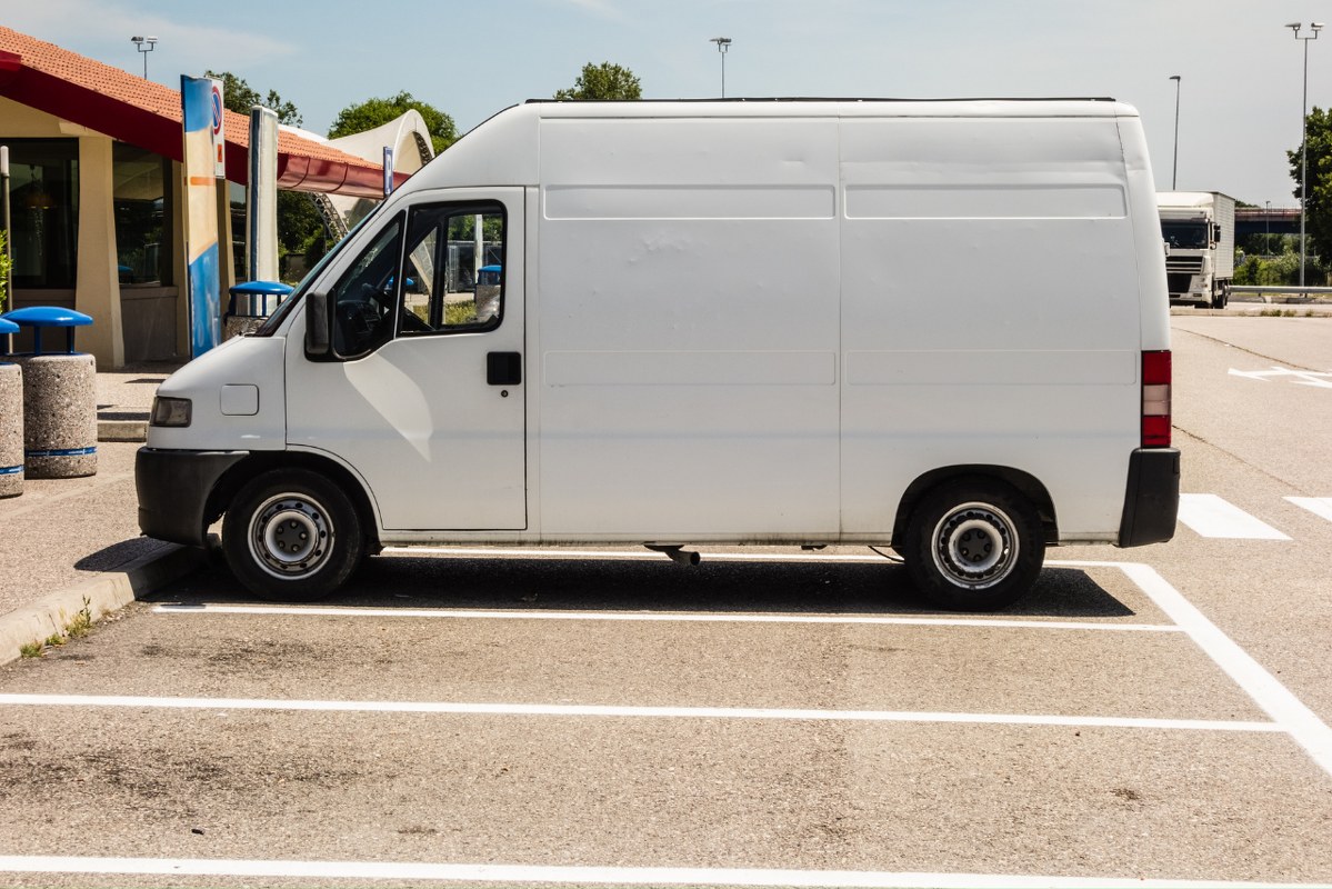 White van parked outside.
