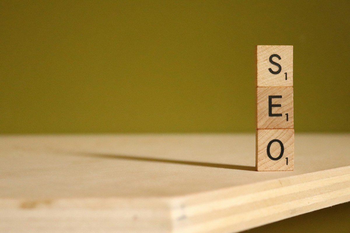 Wooden cubes arranged to form the word 