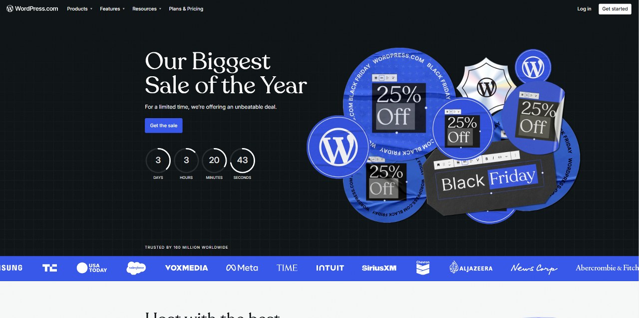 WordPress' website.