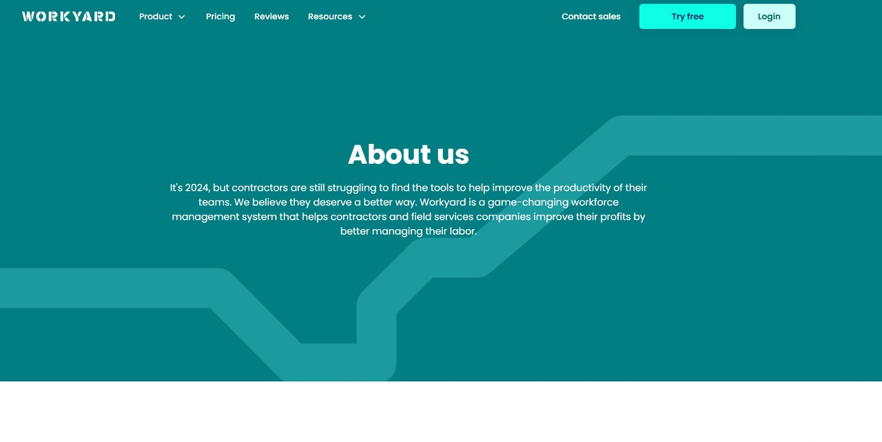 Workyard homepage.