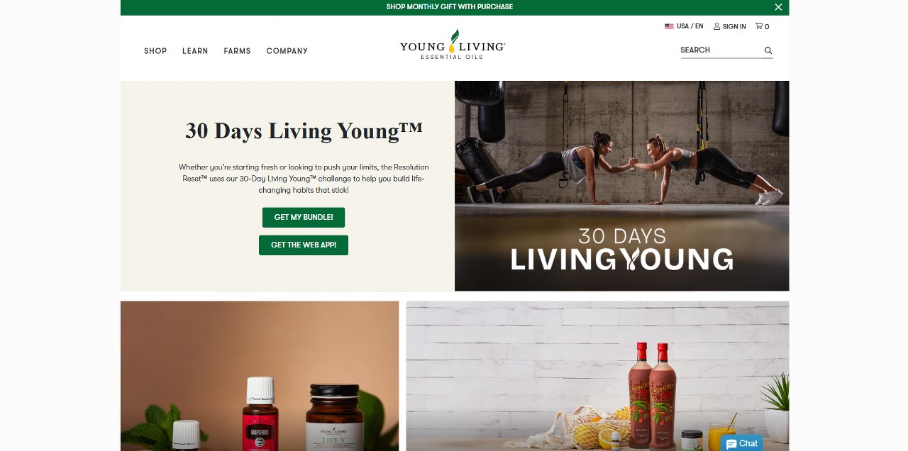 Young Living's website.