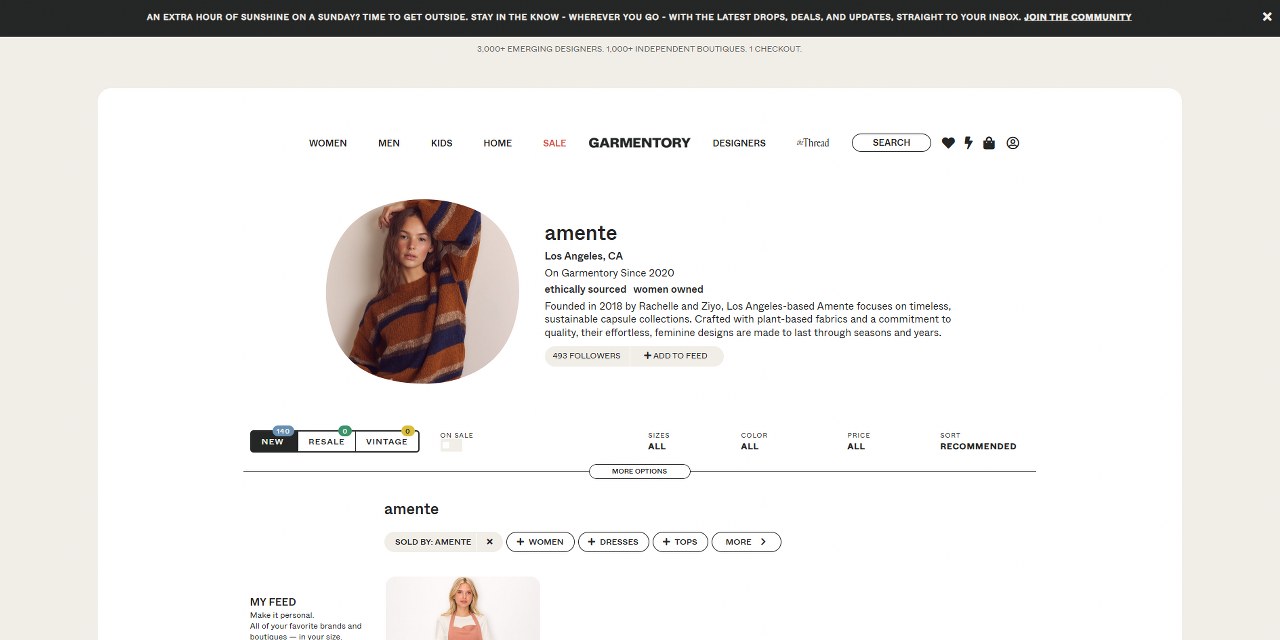 amente's website.