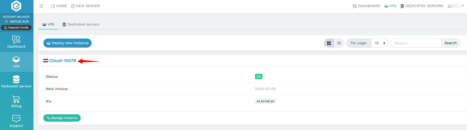 VPS page