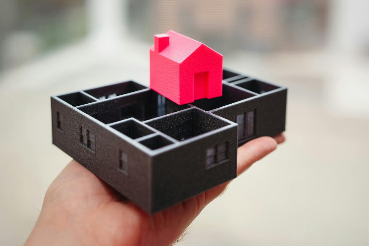 3D Printed Architectural Model in Hand.