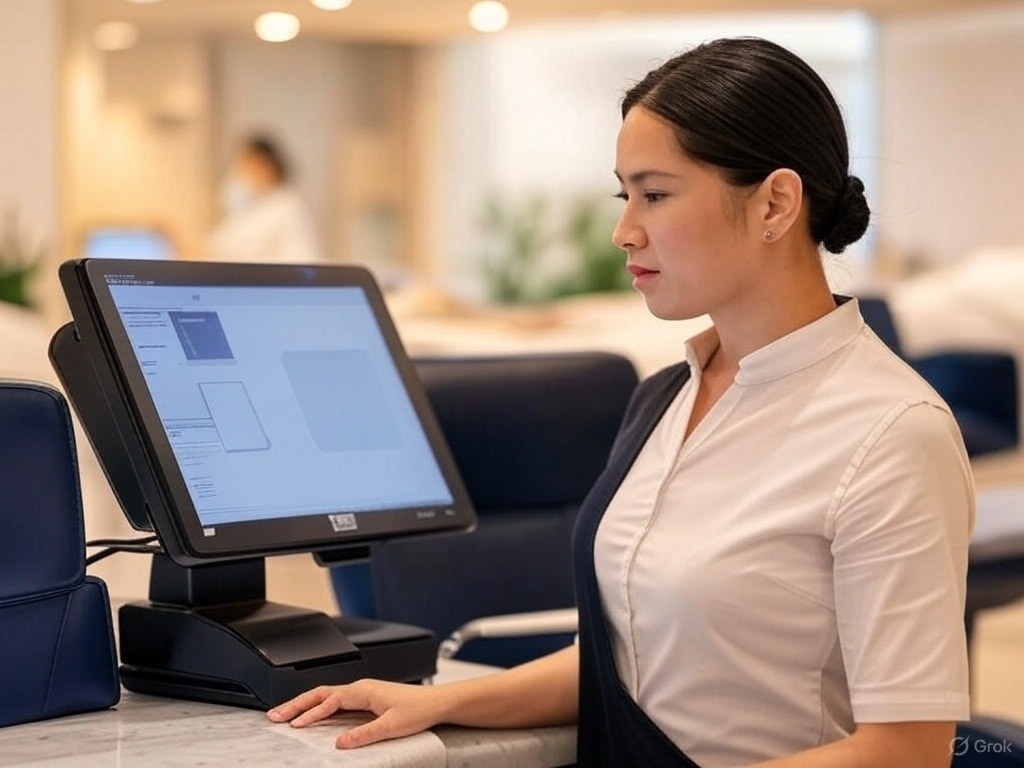 A POS equipment in a hospital.