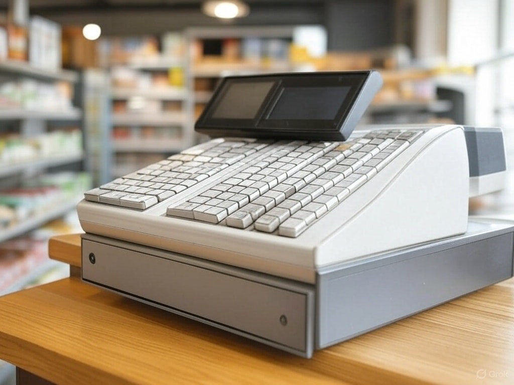 A cash register.