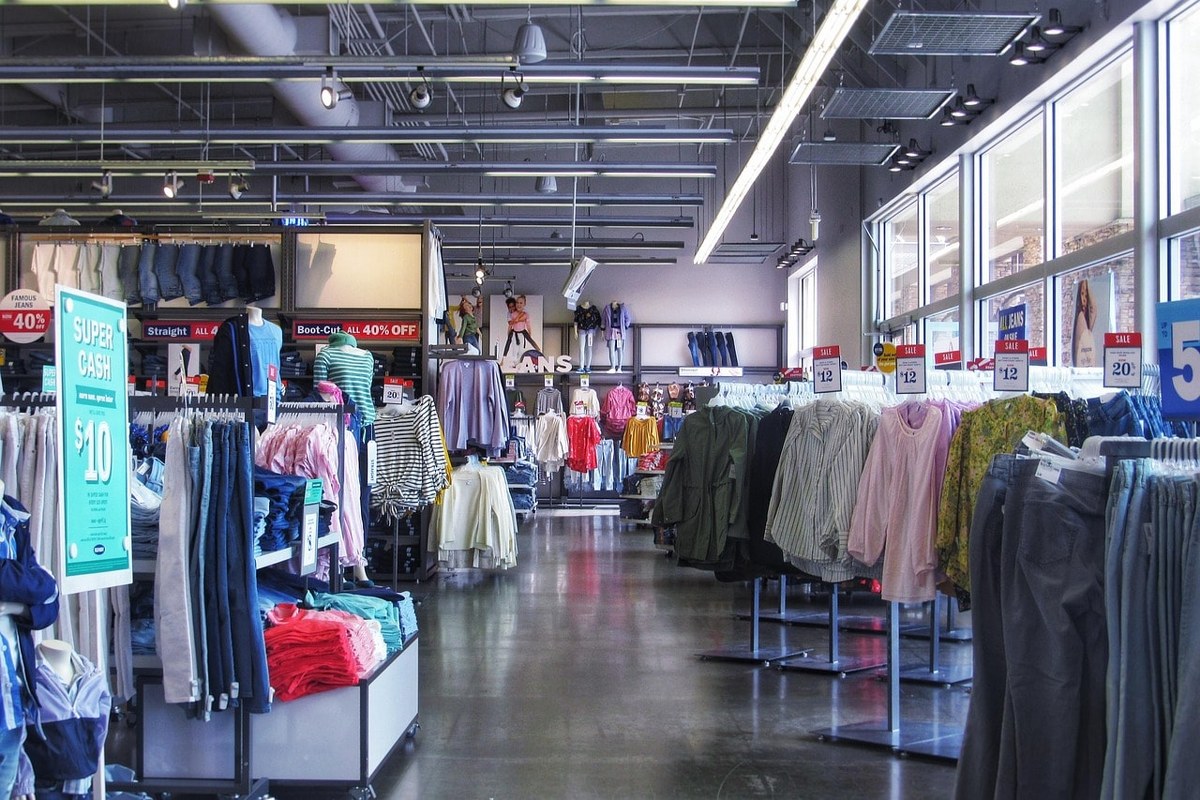 A clothing store.