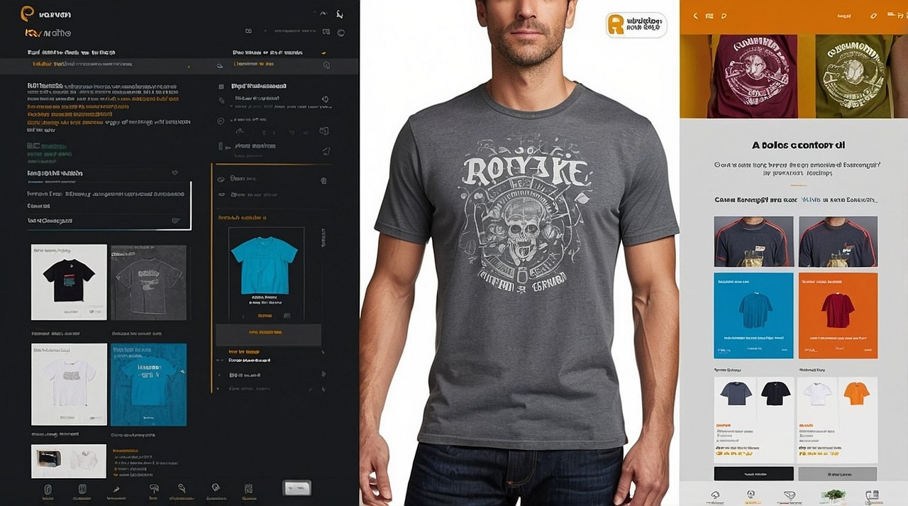 A customized shirt on a website.