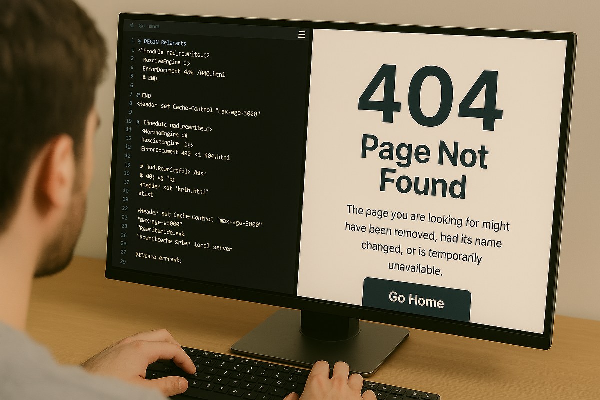 A developer making a 404 page. 