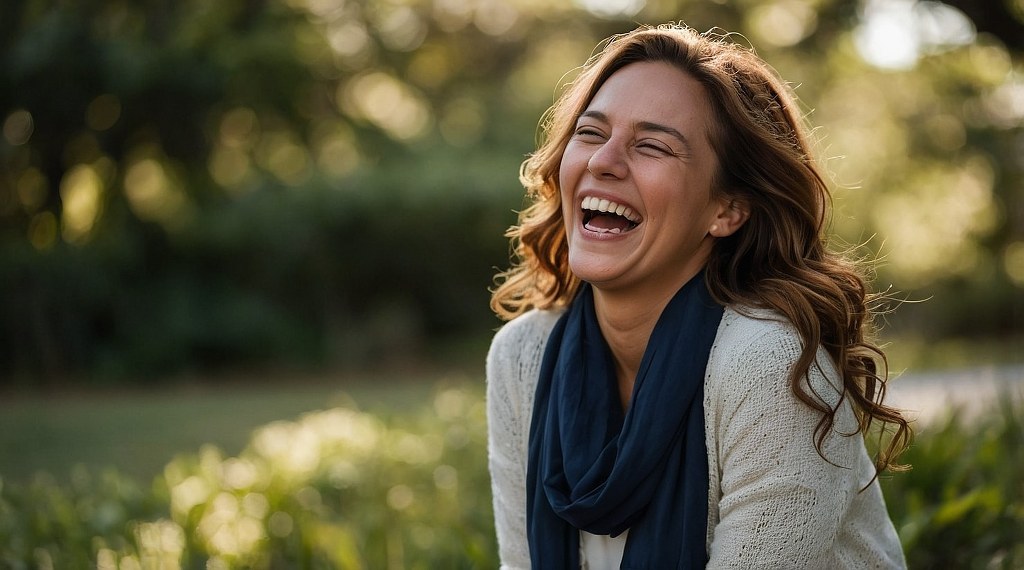 A happy woman.