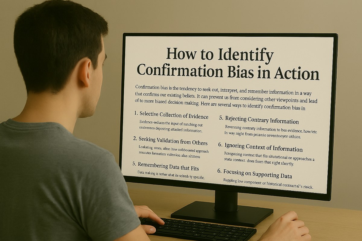 A man reading an article on a computer.