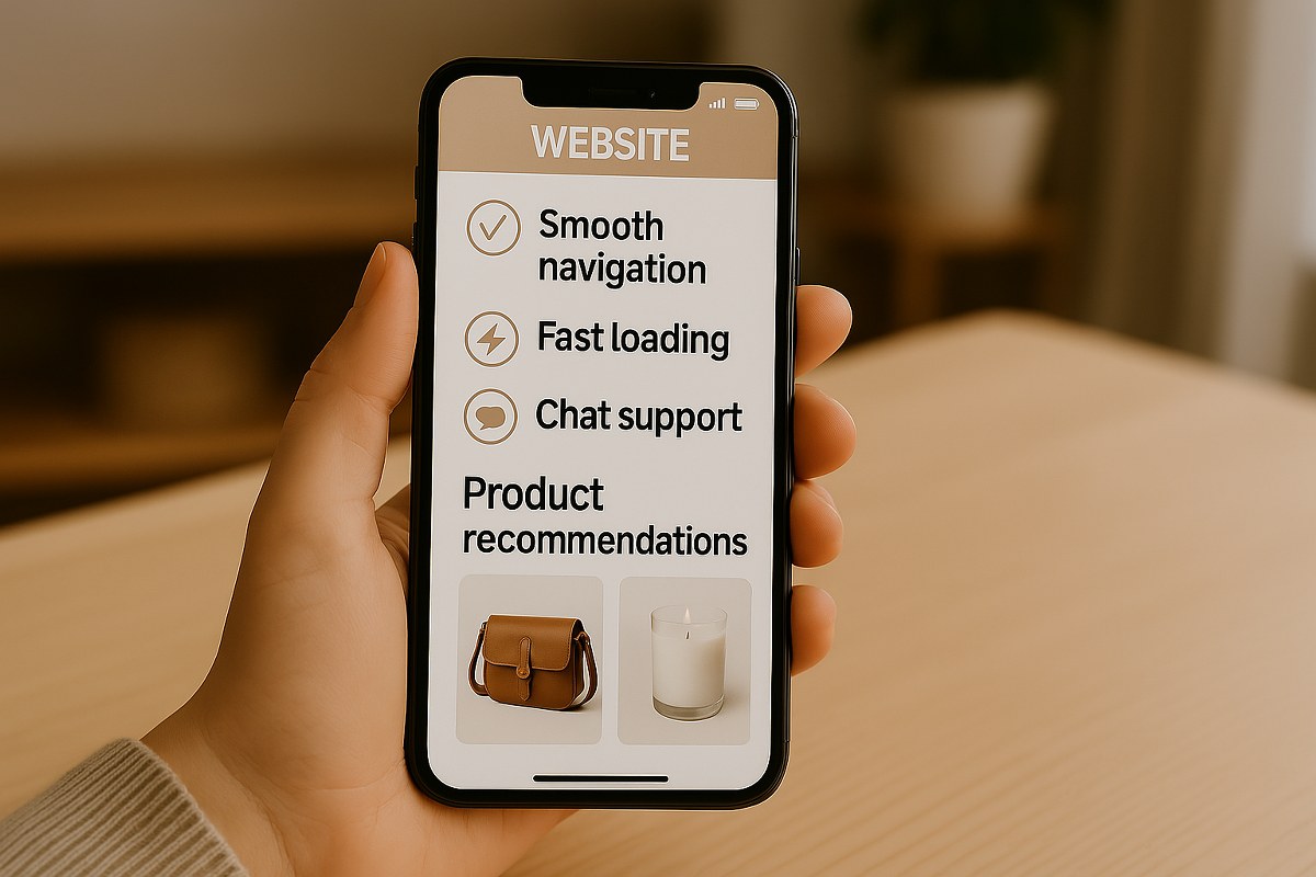 A mobile-optimized website illustration.