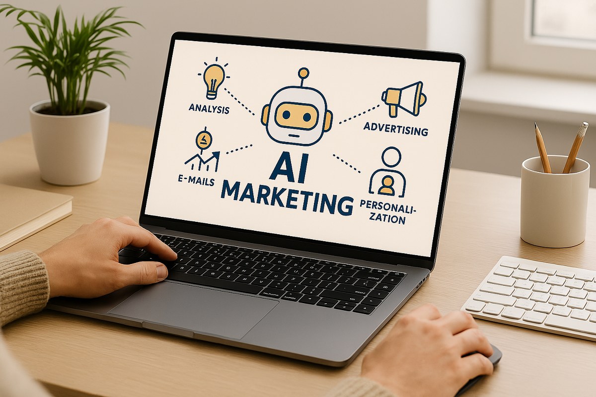 A person learning about AI usecase in marketing.