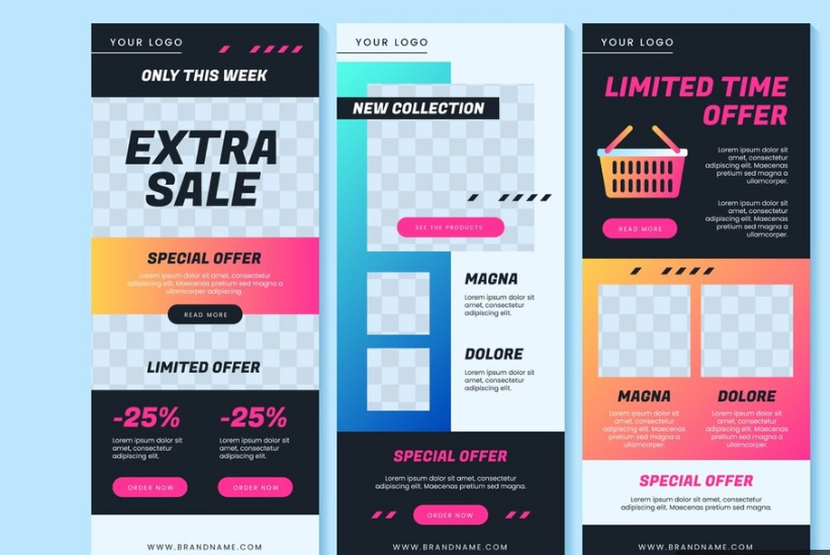 A post-purchase email illustration.