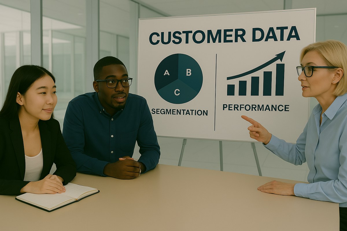 A presentation on customer data and segmentation.