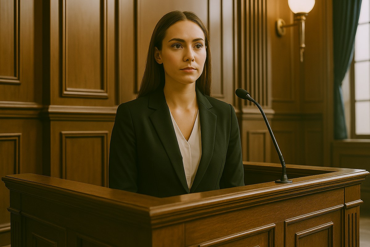 A witness in the court of law.
