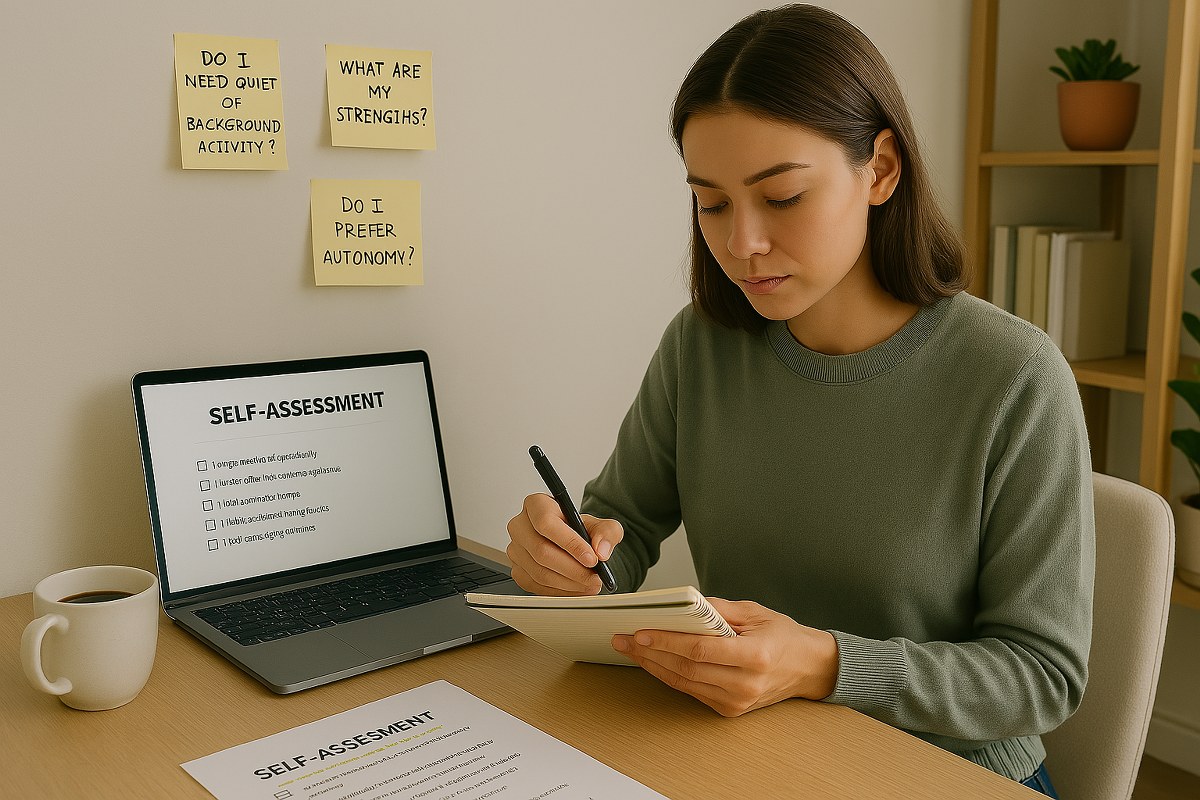 A young professional working.