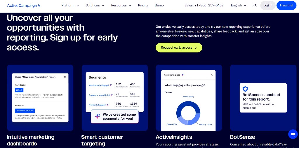ActiveCampaign for reporting.