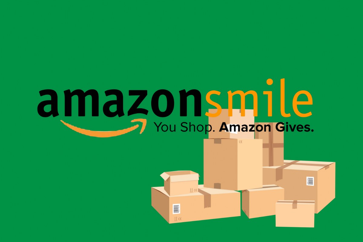 Amazon Smile logo with parcels.