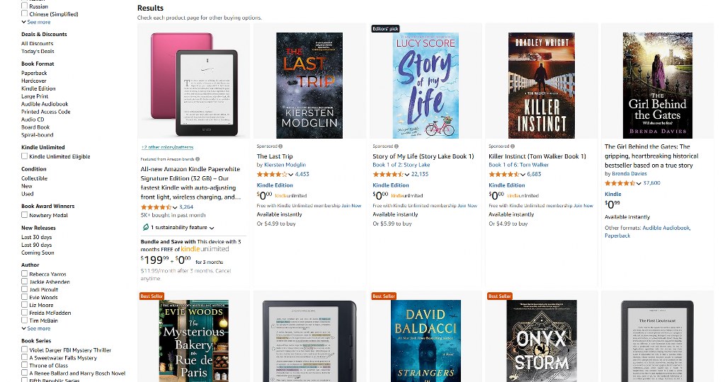 An ebooks store.