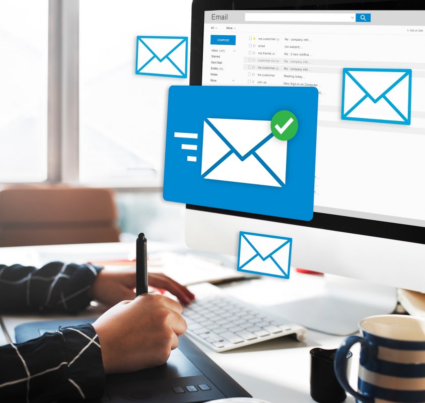 An email pop up.