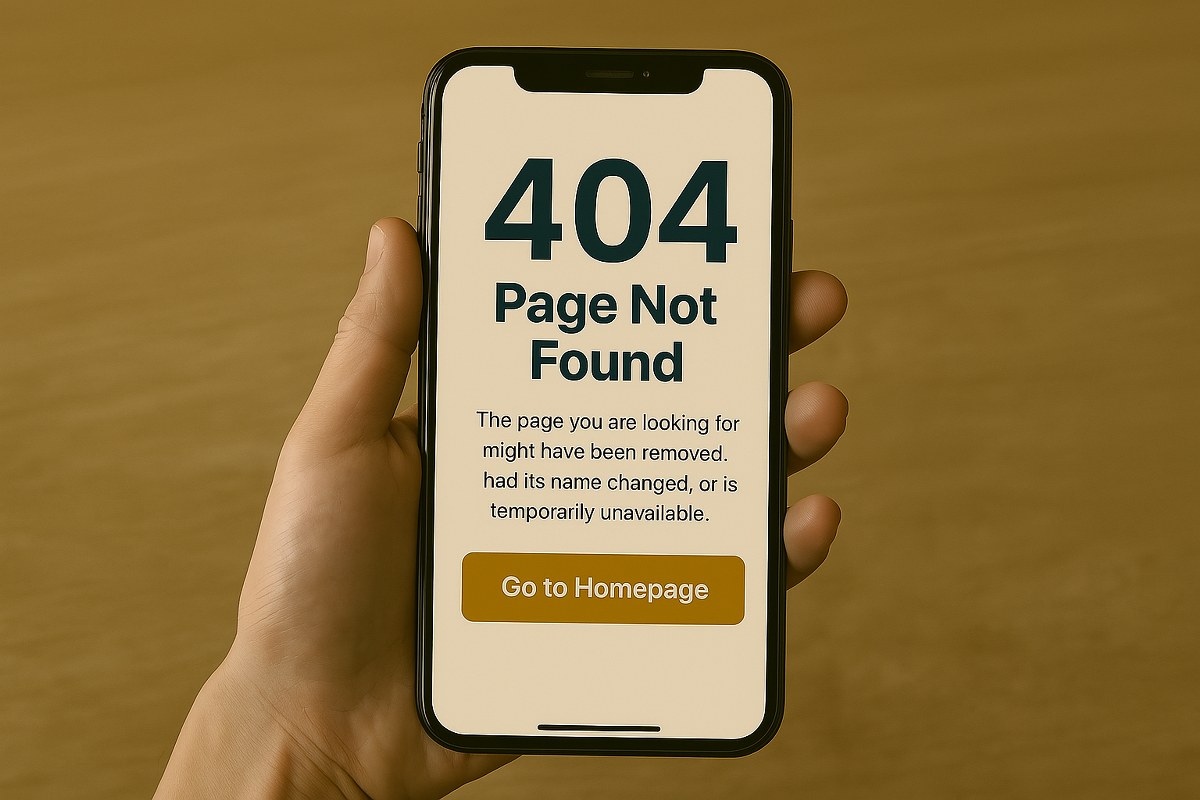 An error message on a mobile phone.